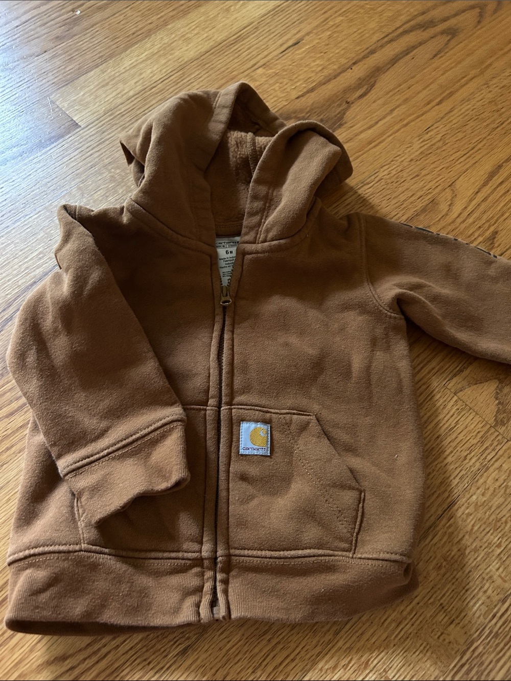 Carhartt Baby Hooded Zip Sweatshirt in Brown